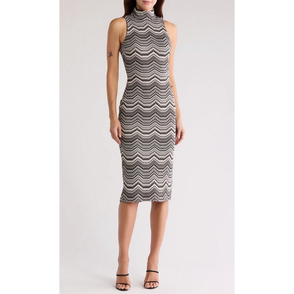 $485 Ramy Brook Peggy Mock Neck Sleeveless Tube Dress Sz XS